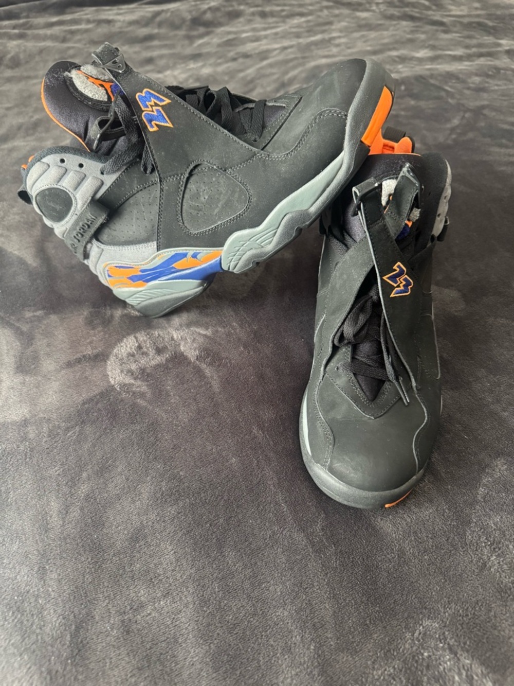 Nike Air Jordan 8 Retro in Black with Orange Accents